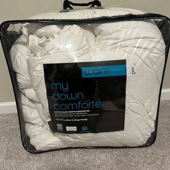 Bloomingdale's Asthma & Allergy Friendly My Down Comforter Warm KING White